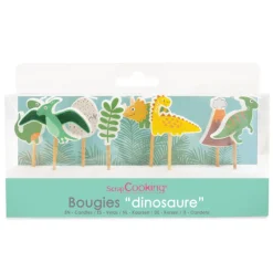 SCRAPCOOKING Décoration Gâteau|Bougie Dinosaure 7,5 cm (x8)