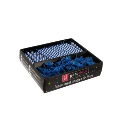 GATODECO Décoration Gâteau|Bougies Bleues avec Supports (x125) Gatodéco