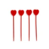 GATODECO Décoration Gâteau|Bougies Coeurs Rouges sur Piques (x4) Gatodéco