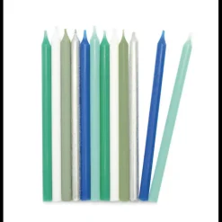 SCRAPCOOKING Décoration Gâteau|Bougies Longues Bleu et Argent 12 cm (x12)