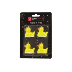 GATODECO Décoration Gâteau|Bougies Petits Canards (x4) Gatodéco