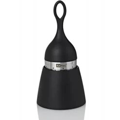 ADHOC Vaisselle|Boule à Thé avec Support Noir Ø 4 cm x H 12,5 cm