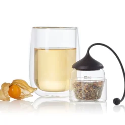 ADHOC Vaisselle|Boule à Thé en Verre Transparent 3,7 x 6 cm