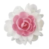 FLORENSUC Décoration Comestible|Bouquet Fleur Azyme 10 cm Rose et Blanc 5 cm (x6)