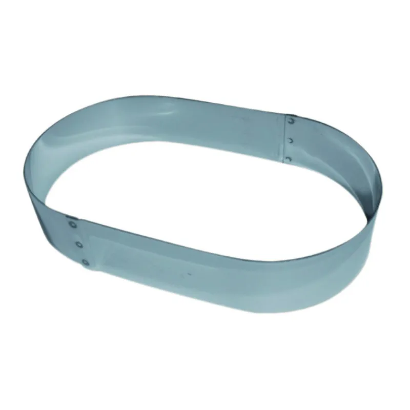MALLARD FERRIERE Cercle À Patisserie|Cadre à Mousse Oblong Inox 18 cm x H 4,5 cm Mallard