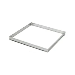 MALLARD FERRIERE Cercle À Patisserie|Cadre à Tarte Carré Inox Perforé 22 cm H.2 cm
