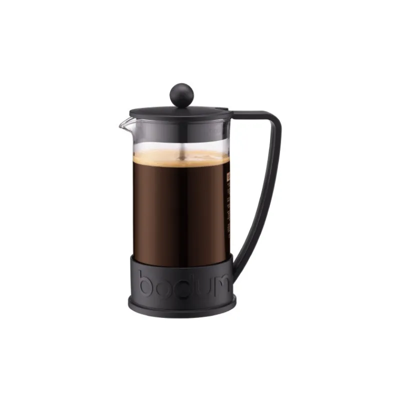 BODUM Cafetière|Cafetière à Piston Brazil 8 tasses 1L - Noir