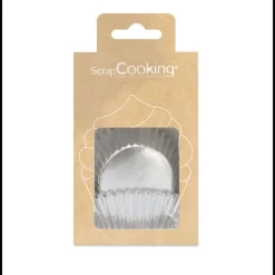 SCRAPCOOKING Moules En Papier|Caissettes Argentées (x48)