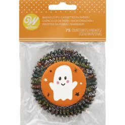 WILTON Moules En Papier|Caissettes Cupcakes Fantôme Halloween (x75)