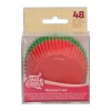 FUNCAKES Moules En Papier|Caissettes Cupcakes Rouge et Verte (x48)