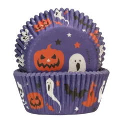 FUNCAKES Moules En Papier|Caissettes Cupcakes Violettes Halloween (x48)
