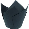 NORDIA Moules En Papier|Caissettes en Papier Tulipcup Noir Ø 5 cm H 8 cm
