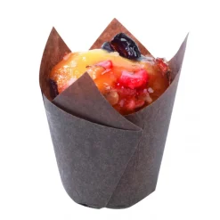 NORDIA Moules En Papier|Caissettes en Papier Tulipcup Brun Ø 3,5 cm H 6 cm