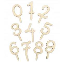 SCRAPCOOKING Décoration Gâteau|Cake Topper Bois Chiffres 0 à 9