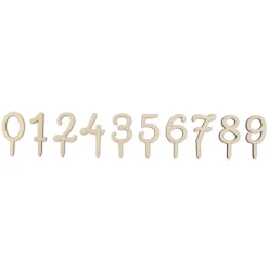 SCRAPCOOKING Décoration Gâteau|Cake Topper Bois Chiffres 0 à 9