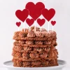 PATISDECOR Décoration Gâteau|Cake Topper Cœurs Rouges (x7) Patisdécor