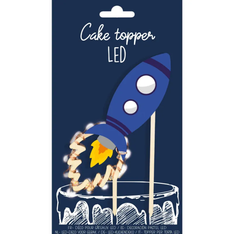 SCRAPCOOKING Décoration Gâteau|Cake Topper Fusée Led