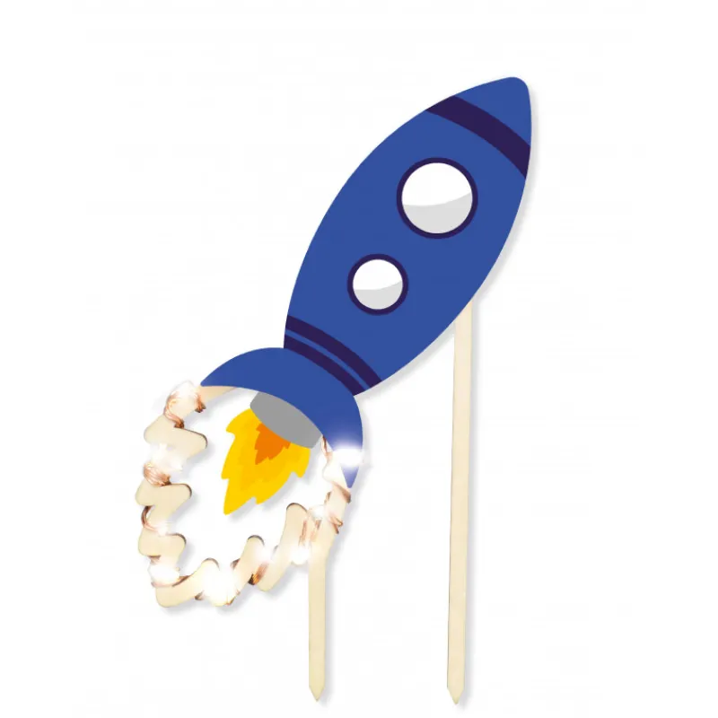 SCRAPCOOKING Décoration Gâteau|Cake Topper Fusée Led