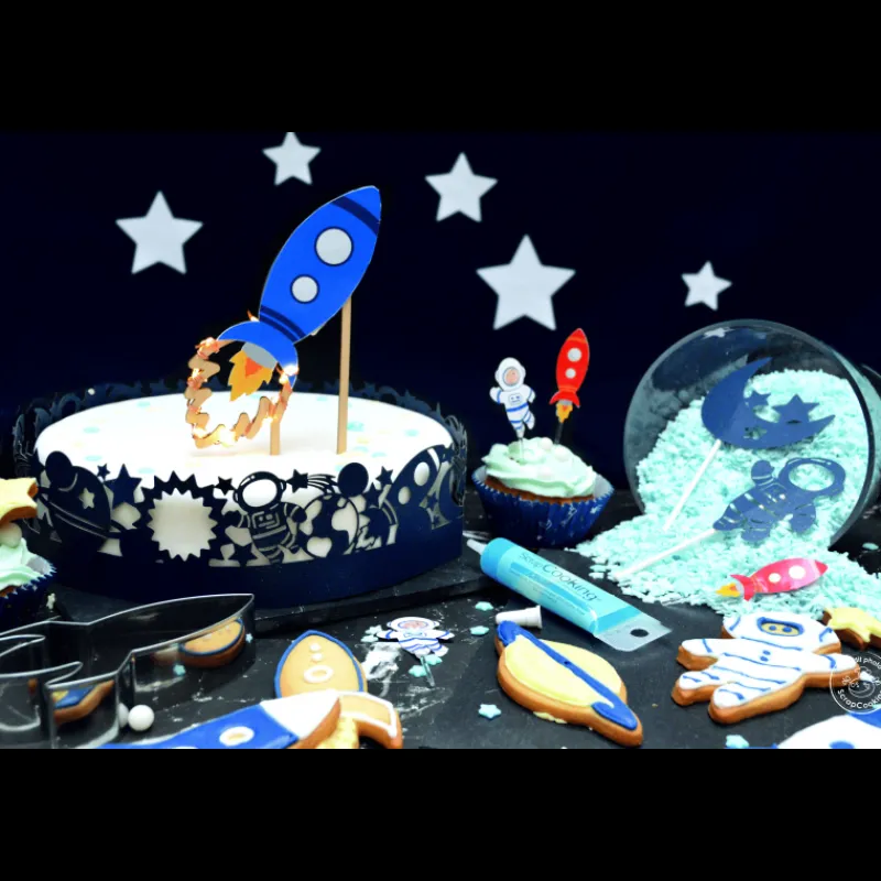 SCRAPCOOKING Décoration Gâteau|Cake Topper Fusée Led