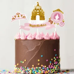 PATISDECOR Décoration Gâteau|Cake Topper Happy Birthday Princesse (x4) Patisdécor