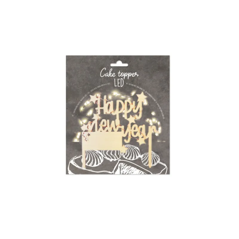 SCRAPCOOKING Décoration Gâteau|Cake Topper Happy New Year Led