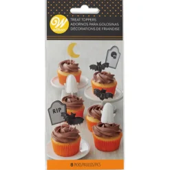 WILTON Décoration Gâteau|Cake Toppers Halloween (x8)