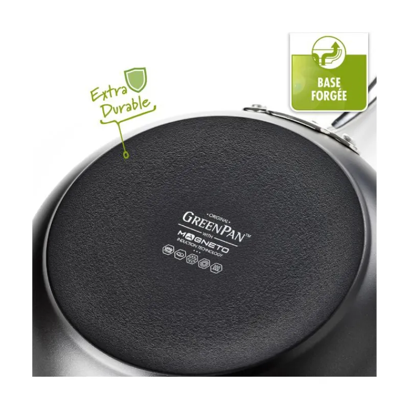 GREENPAN Casseroles|Casserole Induction Becs Verseurs Ø 16 cm Collection BARCELONA PRO
