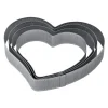 PAVONI Cercle À Patisserie|Cercle à Entremets Coeur Inox Micro-perforé 18 x 17 cm x H 3,5 cm