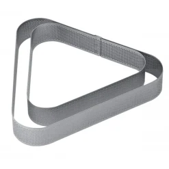 PAVONI Cercle À Patisserie|Cercle à Entremets Triangle Inox Micro-perforé 22 x 20 cm x H 3,5 cm