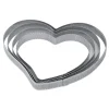 PAVONI Cercle À Patisserie|Cercle à Tarte Coeur Inox Micro-perforé 18 x 17 cm x H 2 cm