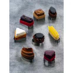 PAVONI Cercle À Patisserie|Cercle à Tarte Inox Triangle 7,5 x 6,5 cm x H 2 cm