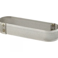 MALLARD FERRIERE Cercle À Patisserie|Cercle à Tarte Oblong Inox Perforé 13x4 cm H.2 cm