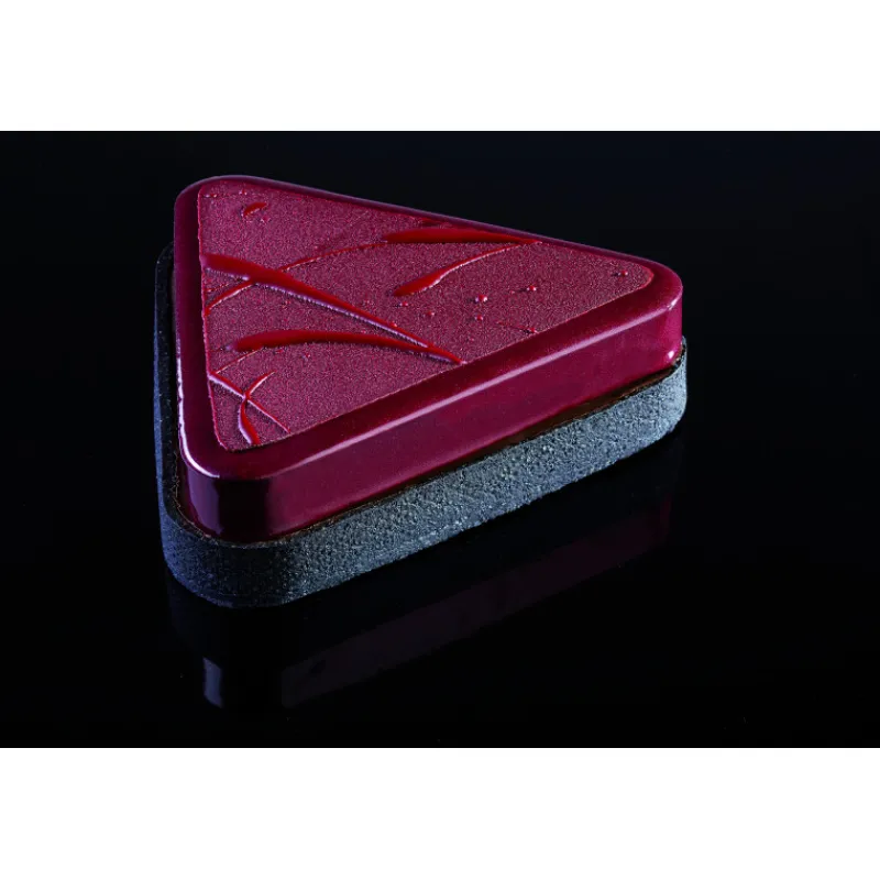 PAVONI Cercle À Patisserie|Cercle à Tarte Triangle Inox Micro-perforé 17,5 x 16 cm x H 2 cm