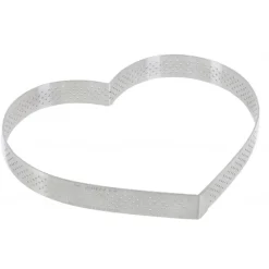 DE BUYER Cercle À Patisserie|Cercle perforé forme coeur ø 18 cm de L'école Valrhona par