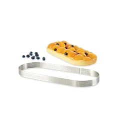 DE BUYER Cercle À Patisserie|Cercle perforé forme Oblong 30 x 11 cm de L'école Valrhona par