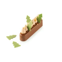 SILIKOMART Emporte Pièce - Découpoir Pâtisserie|Moule Silicone|Chablon Silicone Sapin 3,5 x 2,5 x H 0,2 cm (x36)