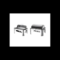 GAFIHC Buffet Self Service|Chaffing Dish avec Couvercle Rotatif Roll Top pour Bac GN1/1