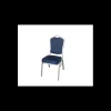 LYROSE Mobilier Évènementiel|Mobilier Restaurant|Chaise Empilable Argentée avec Assise Bleue Elysée