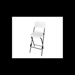 LYROSE Mobilier Évènementiel|Chaise Haute Pliante en Polyéthylène Blanc Congrès