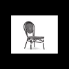 LYROSE Mobilier Terrasse Restaurant|Chaise Tressée Bamboo Noir et Blanc