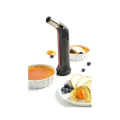 MASTRAD Chalumeau De Cuisine|Chalumeau à Gaz rechargeable 22 ml Noir mat