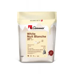 CALLEBAUT Chocolat De Couverture|Chocolat Blanc Nuit Blanche 37% 1,5kg Carma
