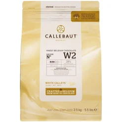 CALLEBAUT Chocolat De Couverture|Chocolat Blanc W2 28% pistoles 2,5 kg