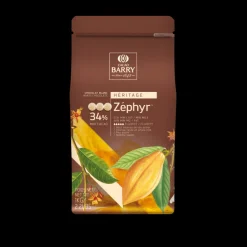 BARRY Chocolat De Couverture|Chocolat Blanc Zephyr 34 % pistoles 1 kg