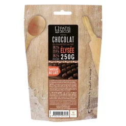 PATISDECOR Chocolat De Couverture|Chocolat de Couverture Au Lait Elysée 36% 250 g Patisdécor