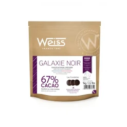 WEISS Chocolat De Couverture|Chocolat Noir 67% 1 kg Galaxie