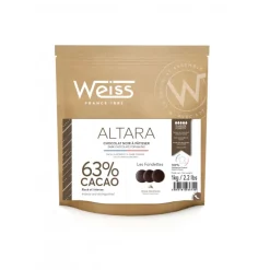 WEISS Chocolat De Couverture|Chocolat Noir 63% Altara 1 kg