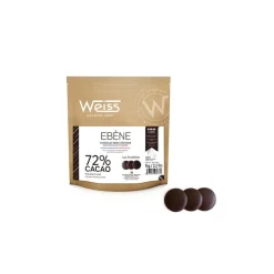 WEISS Chocolat De Couverture|Chocolat Noir 72% Ebène 1 kg