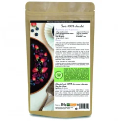 WEISS Chocolat De Couverture|Chocolat Noir 100% Fondettes 250g