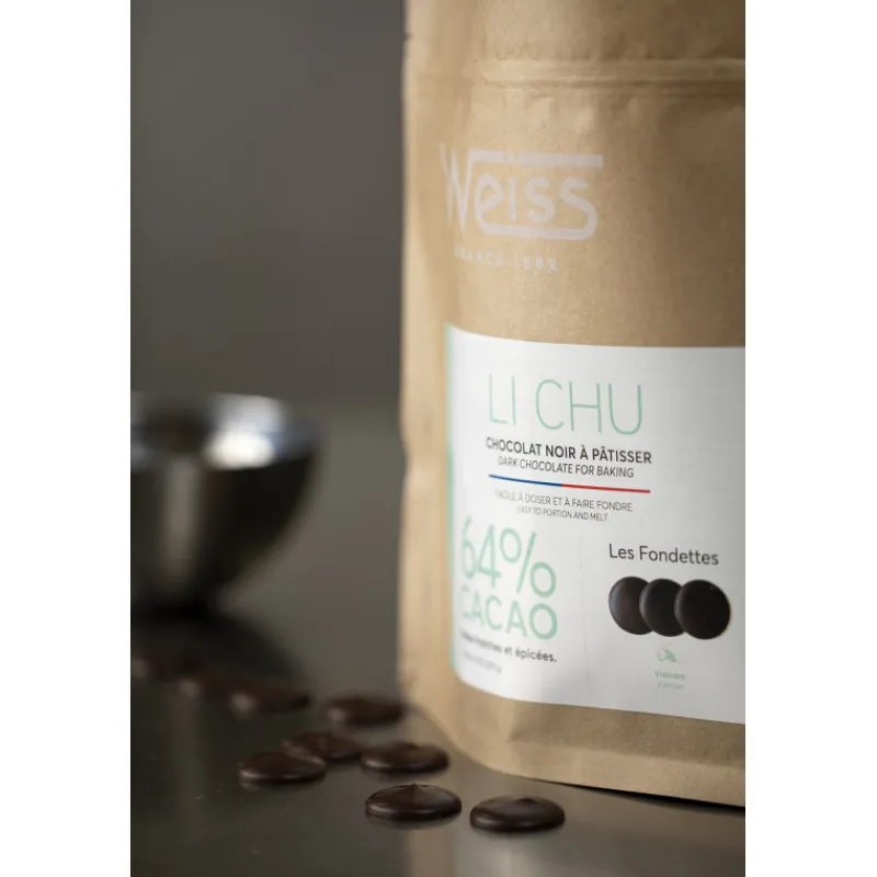 WEISS Chocolat De Couverture|Chocolat Noir 64% Li Chu 1 kg